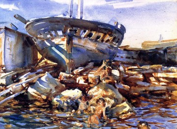 Flotsam et Jetsam paysage John Singer Sargent Peinture à l'huile